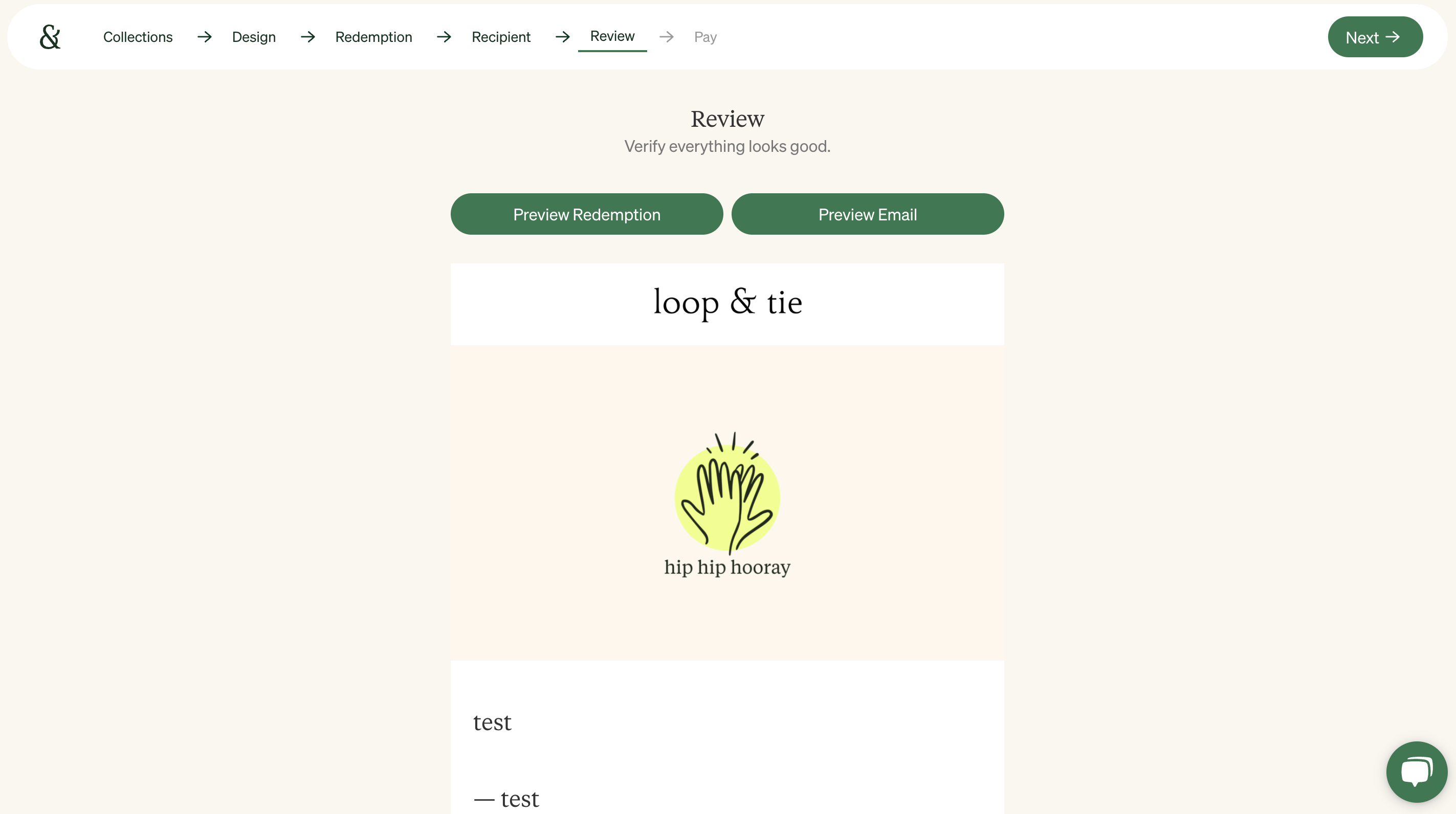 loop and tie gift id